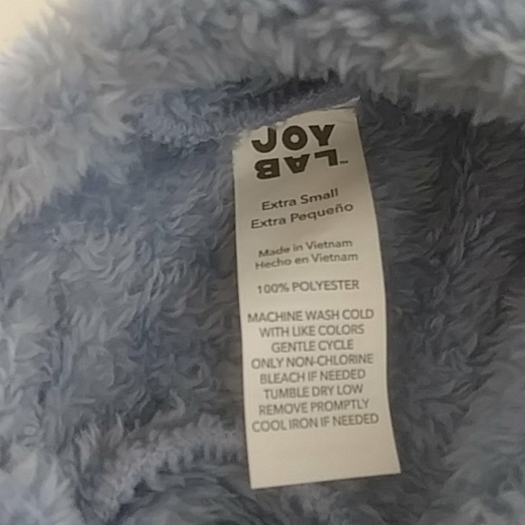 Joy Lab Plush Fleece Pullover Sweater Blue X-Small - Picture 3 of 4
